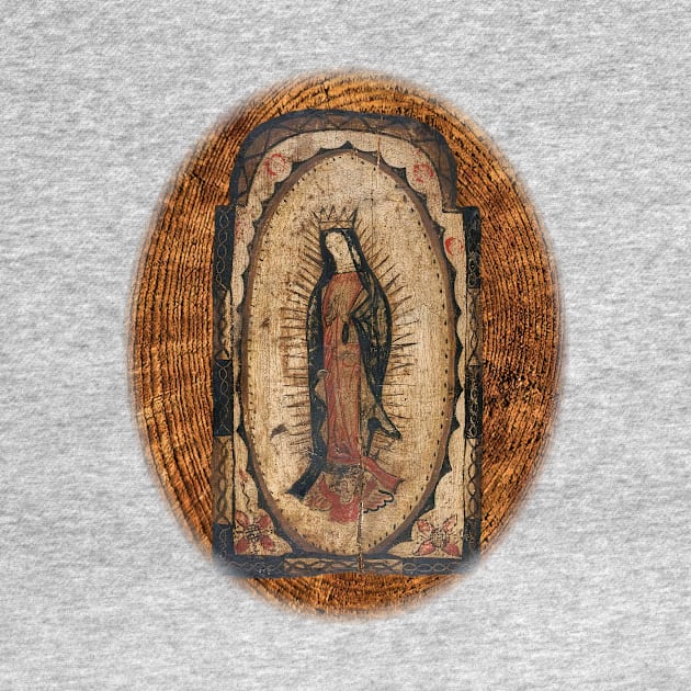 Our Lady of Guadalupe Virgin Mary Wood Look by hispanicworld